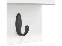 Perchero de pared Blanco 40 x 10,5 x 18 cm Madera de ingeniería