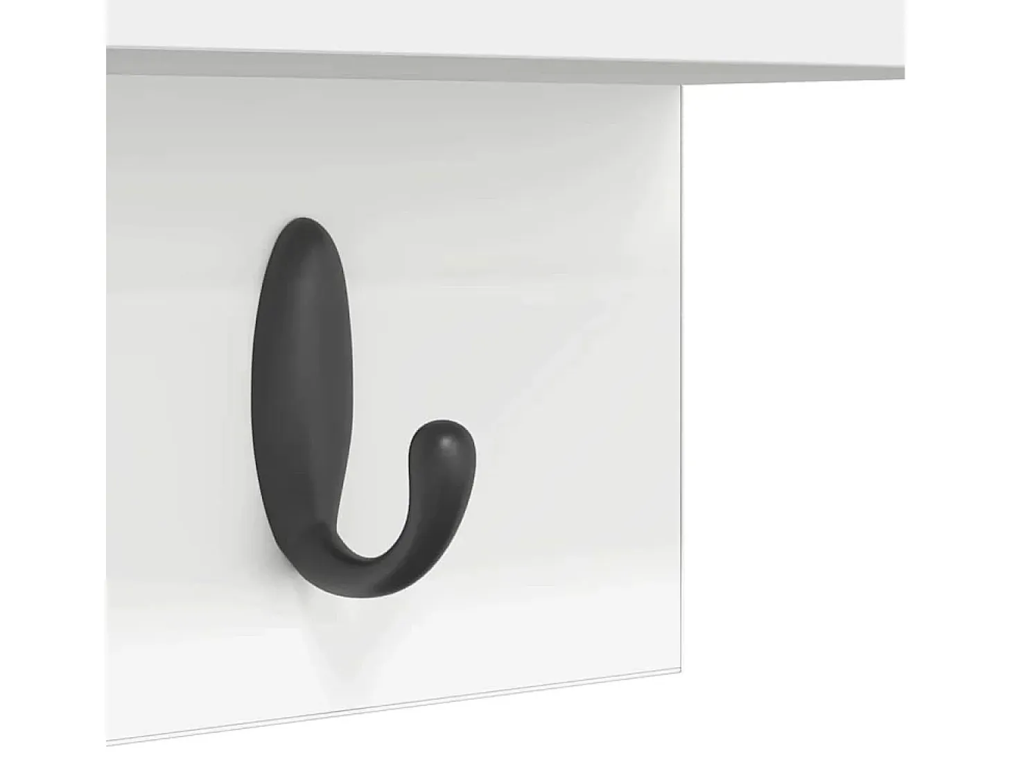 Perchero de pared Blanco 40 x 10,5 x 18 cm Madera de ingeniería