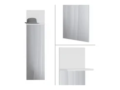 Perchero de pared blanco 36x21.6x135 siri