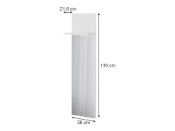 Perchero de pared blanco 36x21.6x135 siri