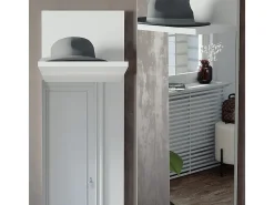 Perchero de pared blanco 36x21.6x135 siri