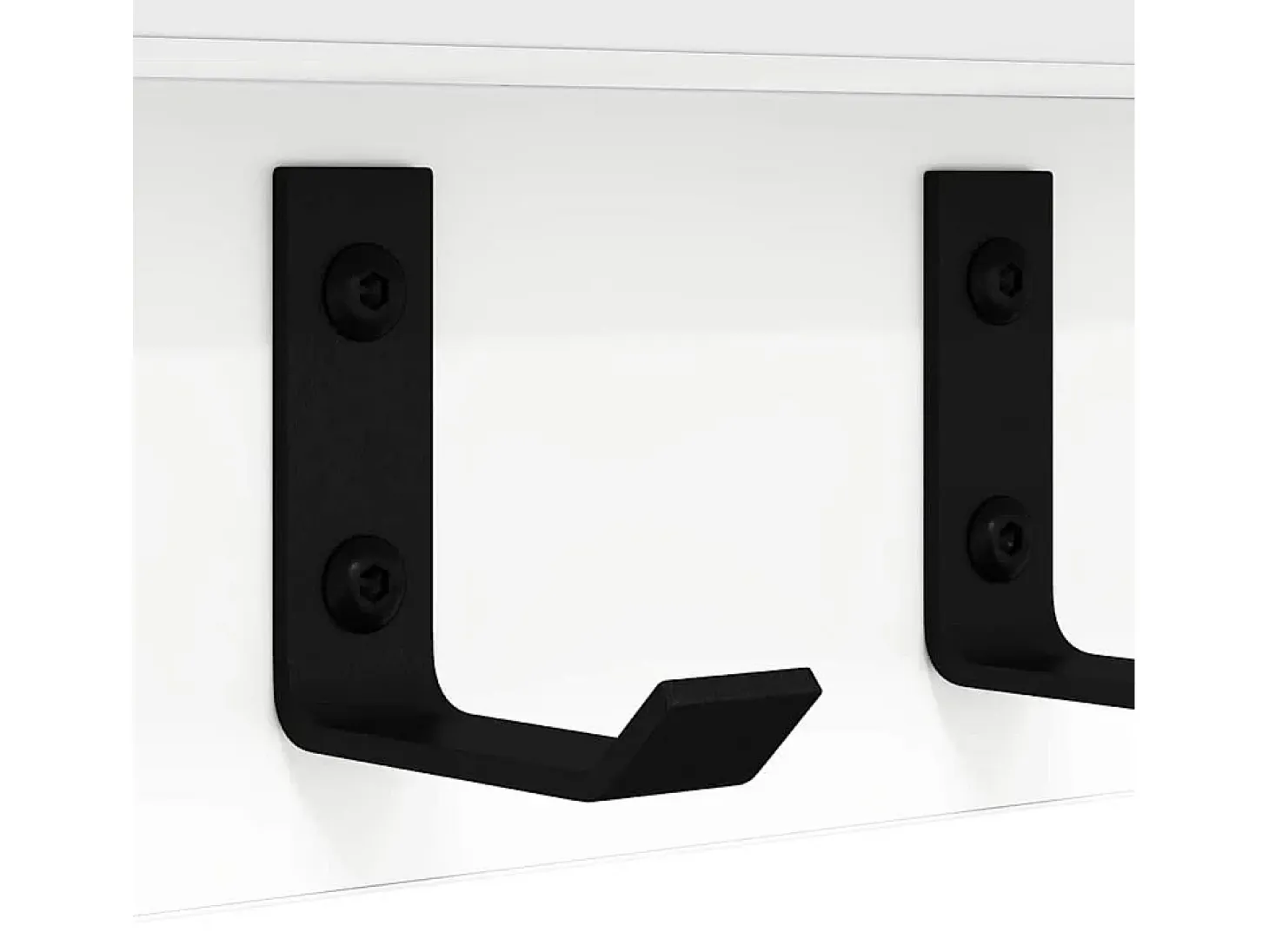 Perchero de pared Blanco 60 x 10,5 x 10,5 cm Madera de ingeniería