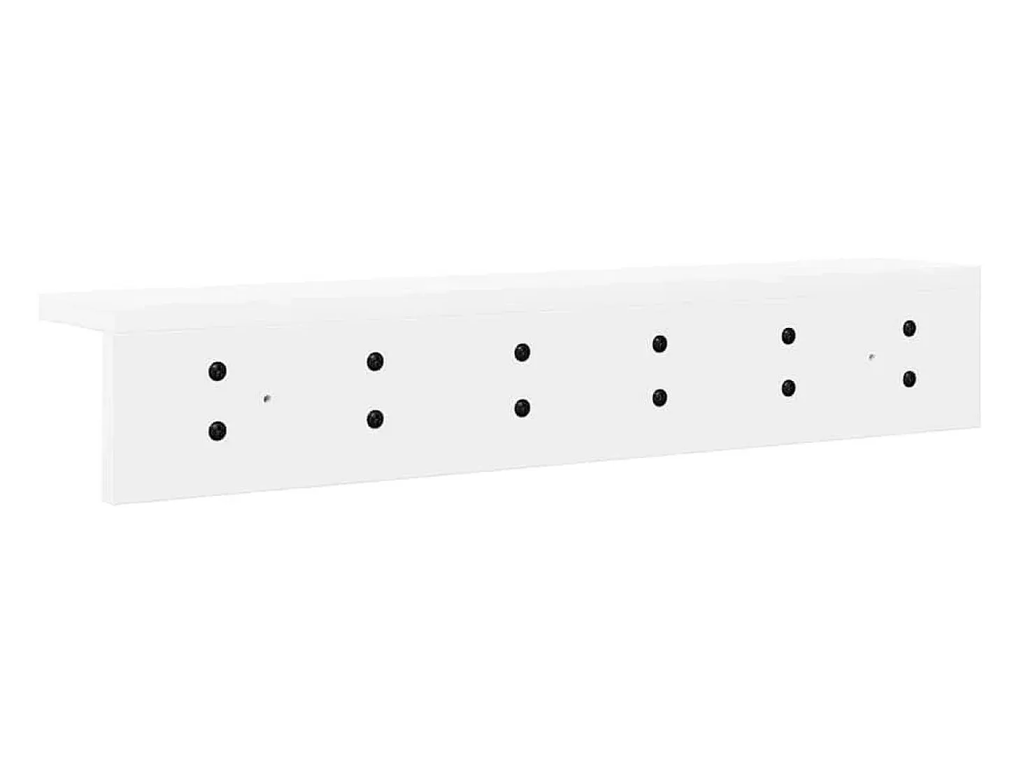 Perchero de pared Blanco 60 x 10,5 x 10,5 cm Madera de ingeniería