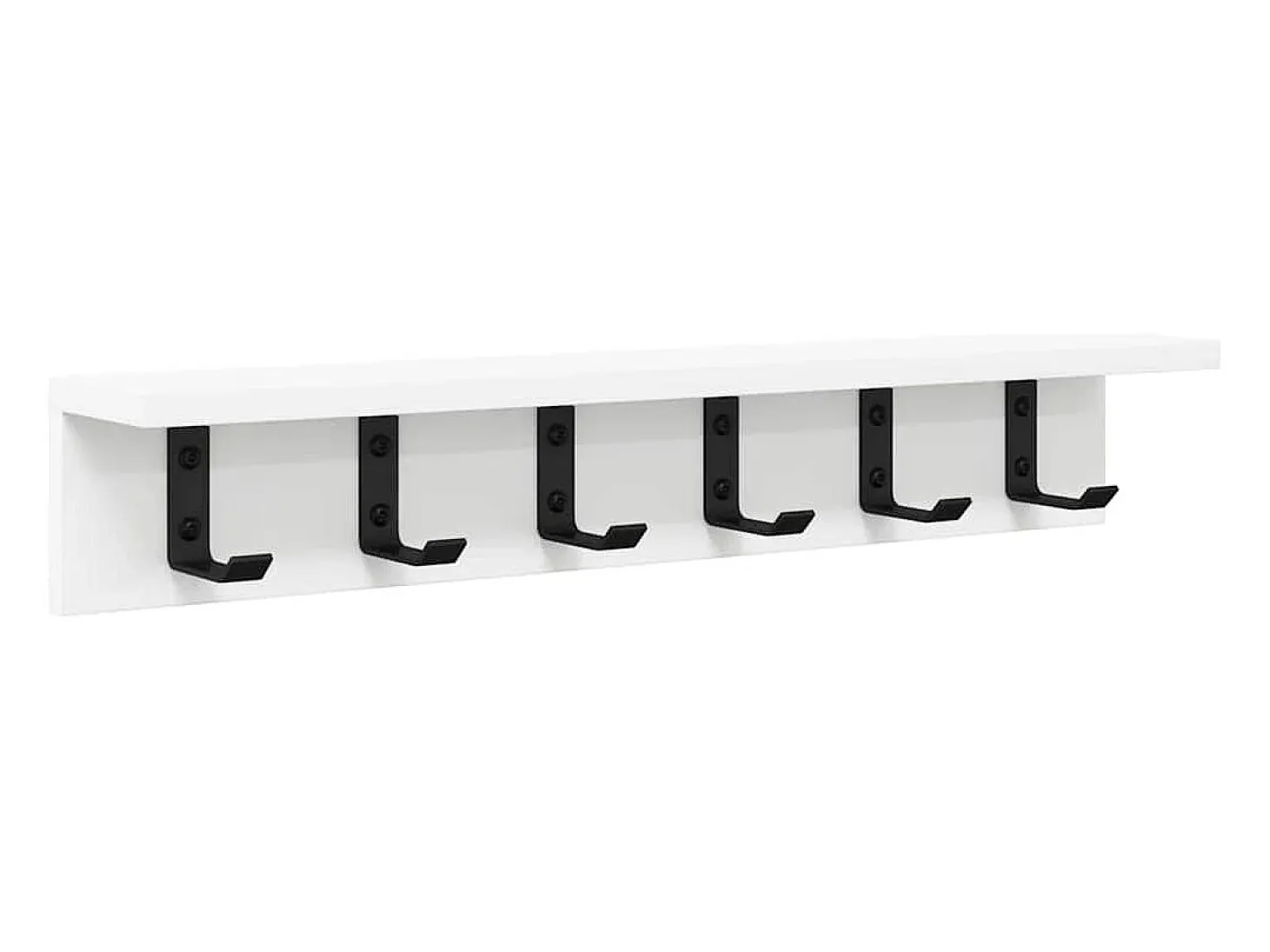 Perchero de pared Blanco 60 x 10,5 x 10,5 cm Madera de ingeniería