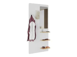 Perchero de pared blanco/roble 70x15x150 jochen