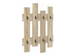 Perchero de pared con almacenaje Roble Sonoma 60 x 3 x 82 cm