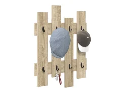 Perchero de pared con almacenaje Roble Sonoma 60 x 3 x 82 cm