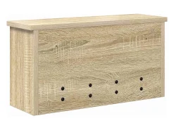 Perchero de pared con estante roble Sonoma 50 x 16 x 26 cm