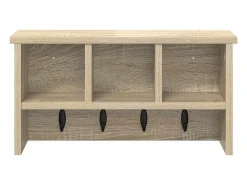 Perchero de pared con estante roble Sonoma 50 x 16 x 26 cm