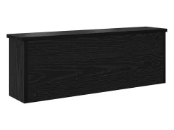 Perchero de pared con estante Roble negro 75 x 16 x 26 cm