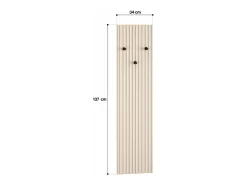 Perchero de pared con listones - 34 cm - beige - CALETTO