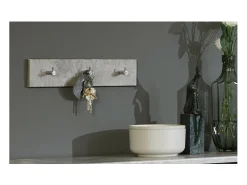 Perchero de pared de diseño de hormigón con 3 ganchos Gris