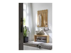 Perchero de pared de diseño en madera con 8 ganchos Palet