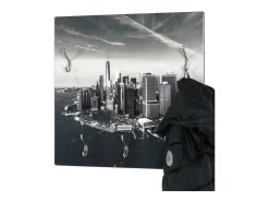 Perchero de pared de diseño Skyline con 5 ganchos Trudi