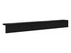 Perchero de pared de roble negro 100 x 10,5 x 10,5 cm
