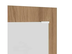 Perchero de pared de roble hecho a mano 96 x 1,5 x 90 cm