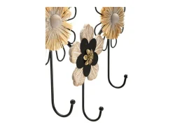 Perchero de Pared Flores 1, Marrón, 61x5,5x30,5 cm, Kendra Home