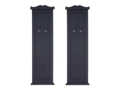 Perchero de pared H33 (juego de 2), lacado en gris oscuro