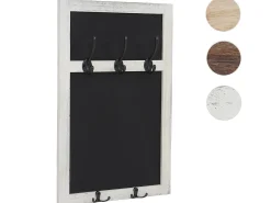 Perchero de pared MCW-C51 con pizarra, blanco, shabby