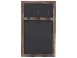 Perchero de pared MCW-C51 con pizarra, marrón, shabby