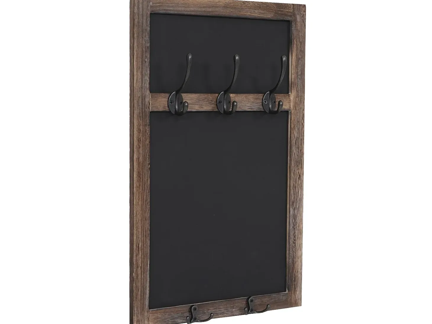 Perchero de pared MCW-C51 con pizarra, marrón, shabby
