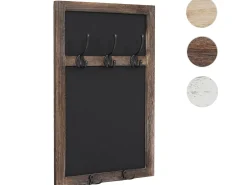 Perchero de pared MCW-C51 con pizarra, marrón, shabby
