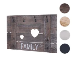 Perchero de pared MCW-C89 Family, estilo shabby chic, marrón, desgastado