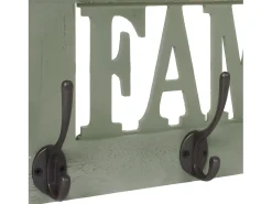 Perchero de pared MCW-C60 Family Shabby look, verde, shabby