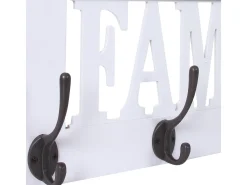 Perchero de pared MCW-C60 Family Shabby look, lacado blanco
