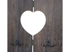 Perchero de pared MCW-C89 Home Shabby-Look, marrón, desgastado