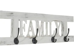 Perchero de pared MCW-C60 Shabby (2 piezas), blanco, shabby