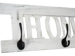 Perchero de pared MCW-C60 Shabby (2 piezas), blanco, shabby