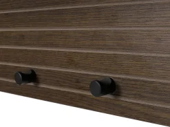 Perchero de pared MCW-N78, marrón oscuro