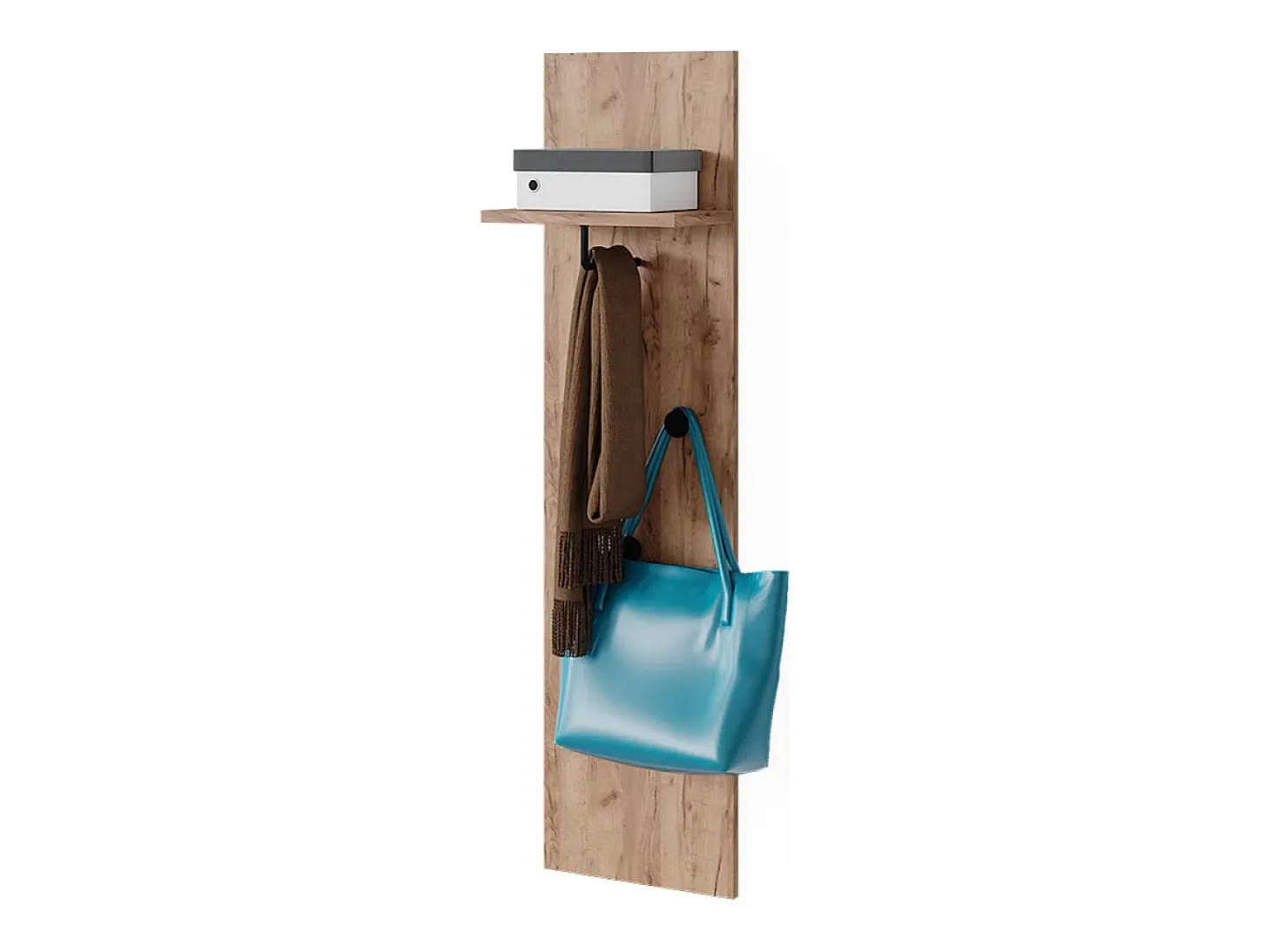 Perchero de pared roble dorado 36x21.6x135 siri