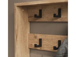 Perchero de pared roble vikingo 60x12.1x85 eliza