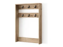 Perchero de pared roble vikingo 60x12.1x85 eliza