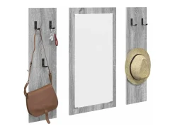Perchero de pared Sonoma gris 96 x 1,5 x 90 cm