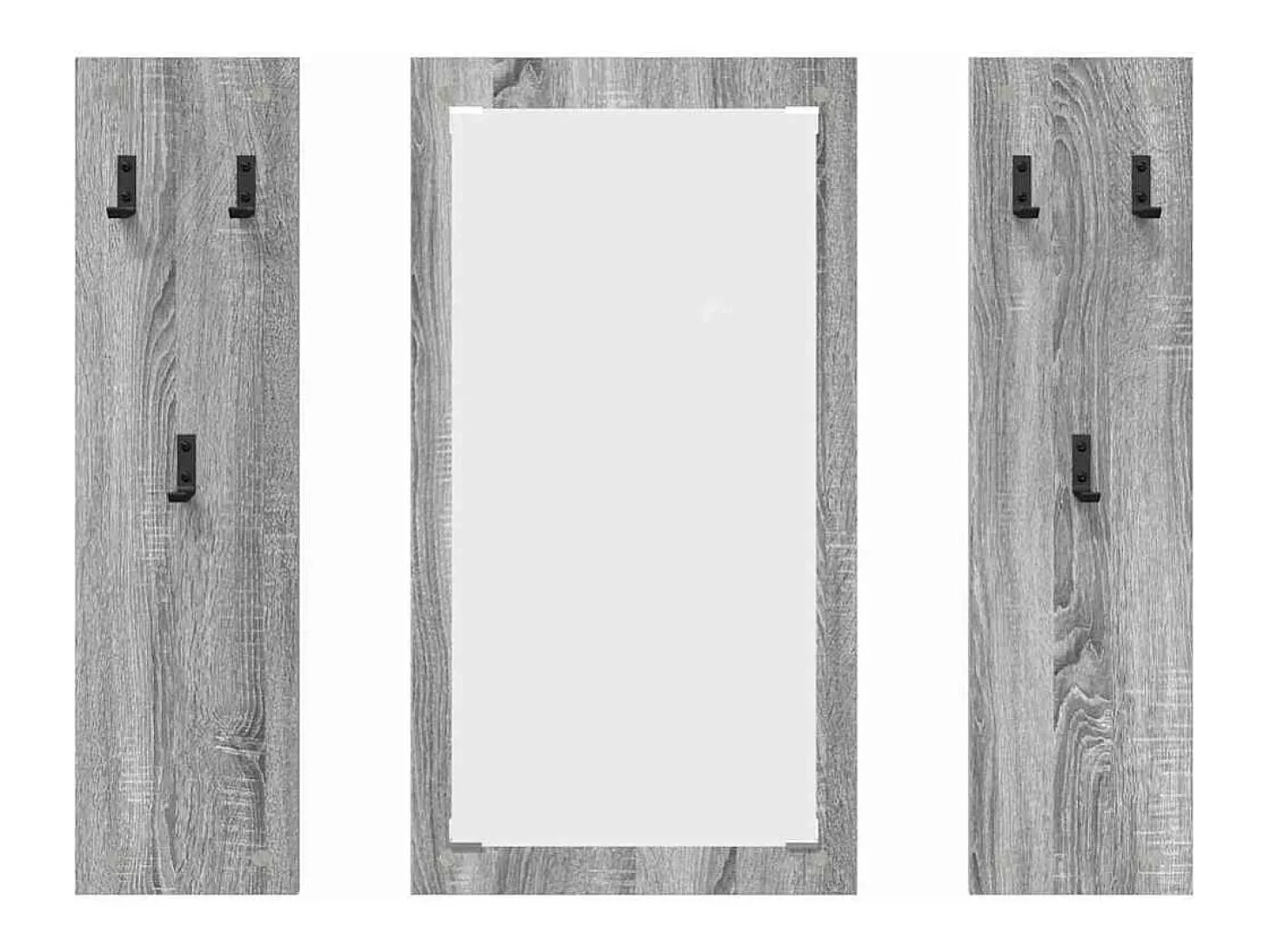 Perchero de pared Sonoma gris 96 x 1,5 x 90 cm