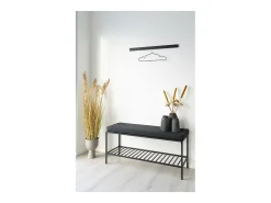 Perchero de Pared Vita, Negro, 70x4x4 cm, Kendra Home