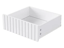 Perchero de pasillo con banco tapizado, 4 ganchos, cajones y puertas - blanco - 100x35x180 cm