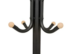 Perchero de Pie 11 Ganchos Metal Industrial Negro 178 cm