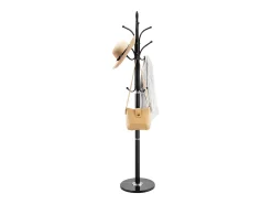 Perchero de Pie SucceBuy, Perchero para Ropa con Base de Mármol, 6 Ganchos, Perchero Metálico Independiente para Entrada, Dormitorio, Salón
