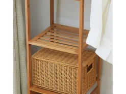 Perchero de ropa madera natural 90x30x145 cm HOMCOM