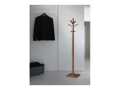 Perchero mod. 407 acabado lacado nogal, 170 cm(alto)35 cm(ancho)35 cm(largo)