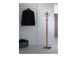 Perchero mod. 407 acabado lacado nogal, 170 cm(alto)35 cm(ancho)35 cm(largo)