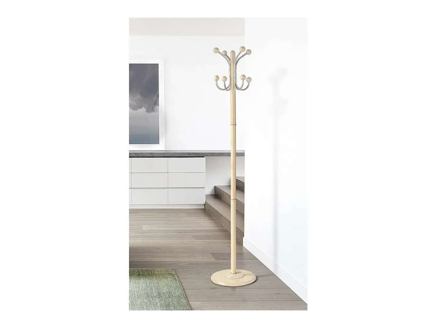Perchero mod. 406 herrajes cromo satinado lacado cambrian, 170 cm(alto)35 cm(ancho)35 cm(l