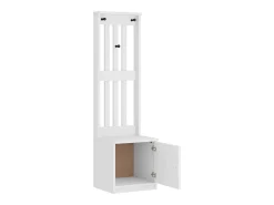 Perchero SANDNES blanco 45x40x159,5 cm madera maciza de pino