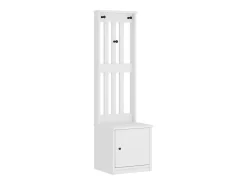 Perchero SANDNES blanco 45x40x159,5 cm madera maciza de pino