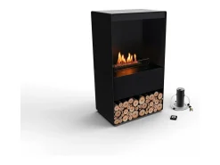 Planika - Senso Stove BEV Chimenea de bioetanol sin ventilación, control remoto, acero, estufa de bioetanol