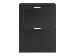Preventa-SoBuy FSR137-SCH Zapatero estrecho con 2 Solapas 60 x 25 x 80 cm Negro